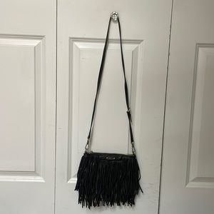 Rebecca Minkoff black fringe crossbody
